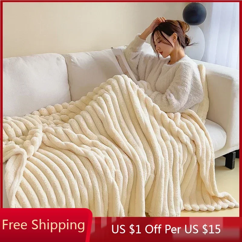 

Solid Color Blanket Thin Fluffy Sofa Throw Blankets for Beds Sofa Living Room Soft Bedspreads Soft Cozy Warmth Blanket