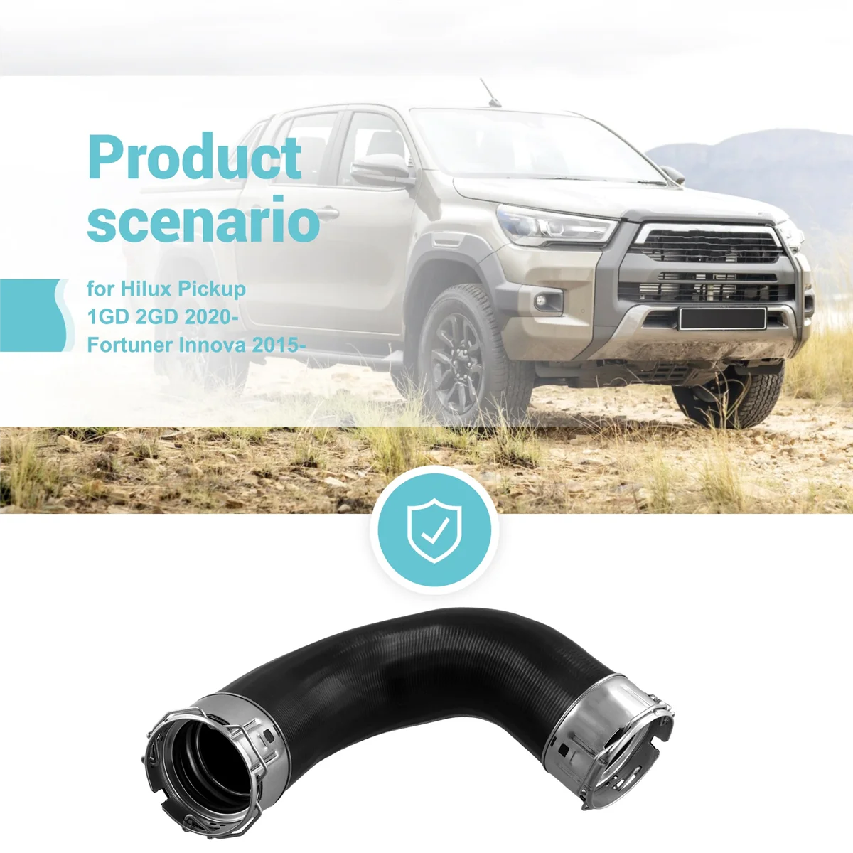 Воздушный шланг турбокомпрессора интеркулера 173020 E021 17302-0E021 для Toyota Hilux Pickup 1GD 2GD