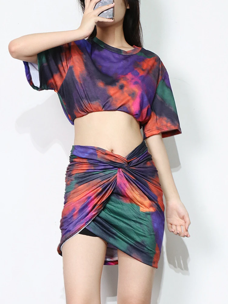 

Роскошные комплекты из двух предметов, женские сексуальные комплекты из двух предметов с Элегантной Юбкой, женские летние праздничные кост...