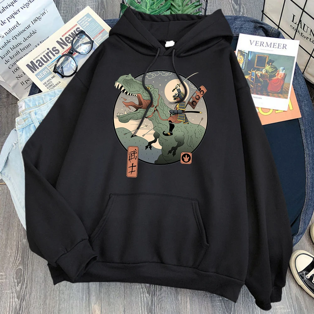 

Jurassic Samurai Japan Anime Man Hoodie Pocket Loose Fleece Hooded Streetwear Mens Comfortable Fashion Hoody Anime Punk Hoodies