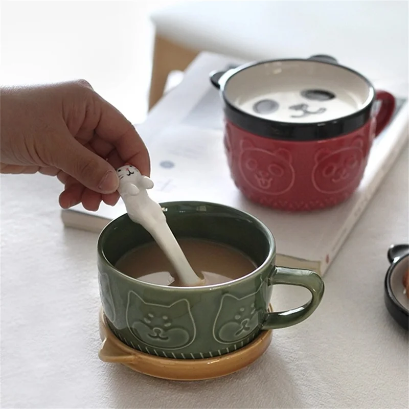 Женская Керамическая чайная чашка 260 мл креативная керамическая из фарфора