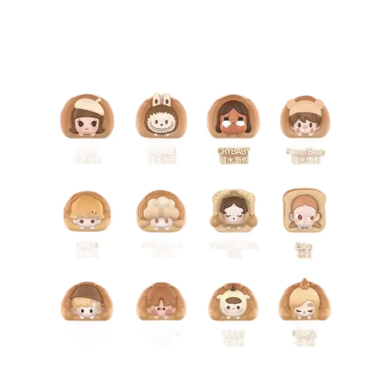 Весь набор 12 шт. серия POPBean Baked Bread Dimoo Skullpanda Pucky Crybaby Sweet Bean Zsiga Labubu CHAKA экшн-фигурка