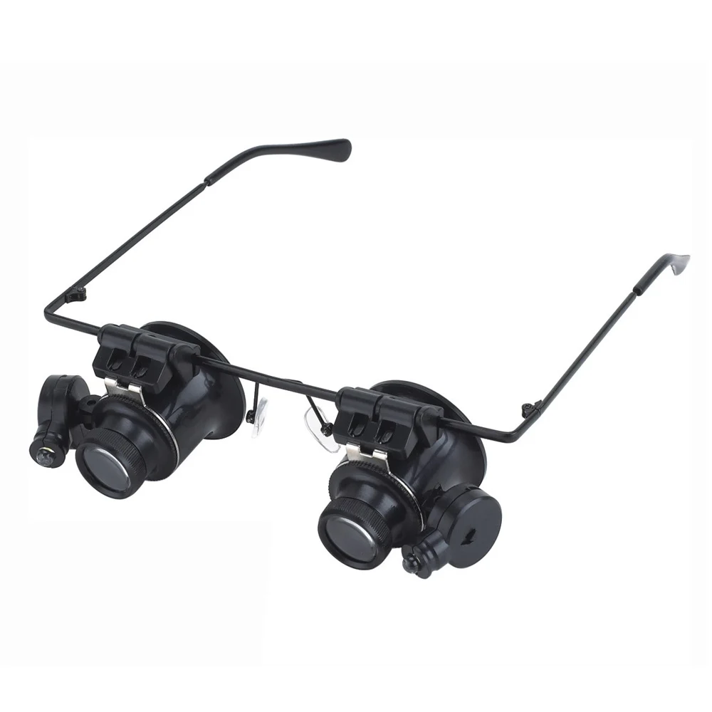 20X Magnifier Double Eye Glasses Type Watch Jewelry Circuit Board Repair Inspect Tool |