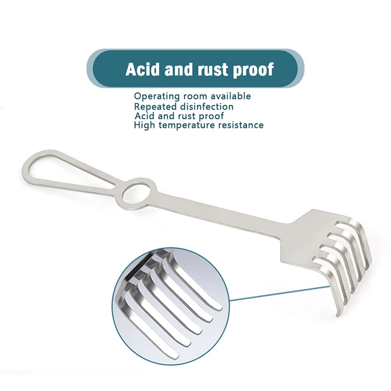 

Orthopedic Tools Medical Wound Hook and Harrow Tissue Muscle Pull Hook Stainlesss Steel Retractor Deep Minimally Invasive