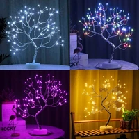 artificial flower branch lamp navidad tree led fairy lights wedding new year holiday lights decor christams decorations for home