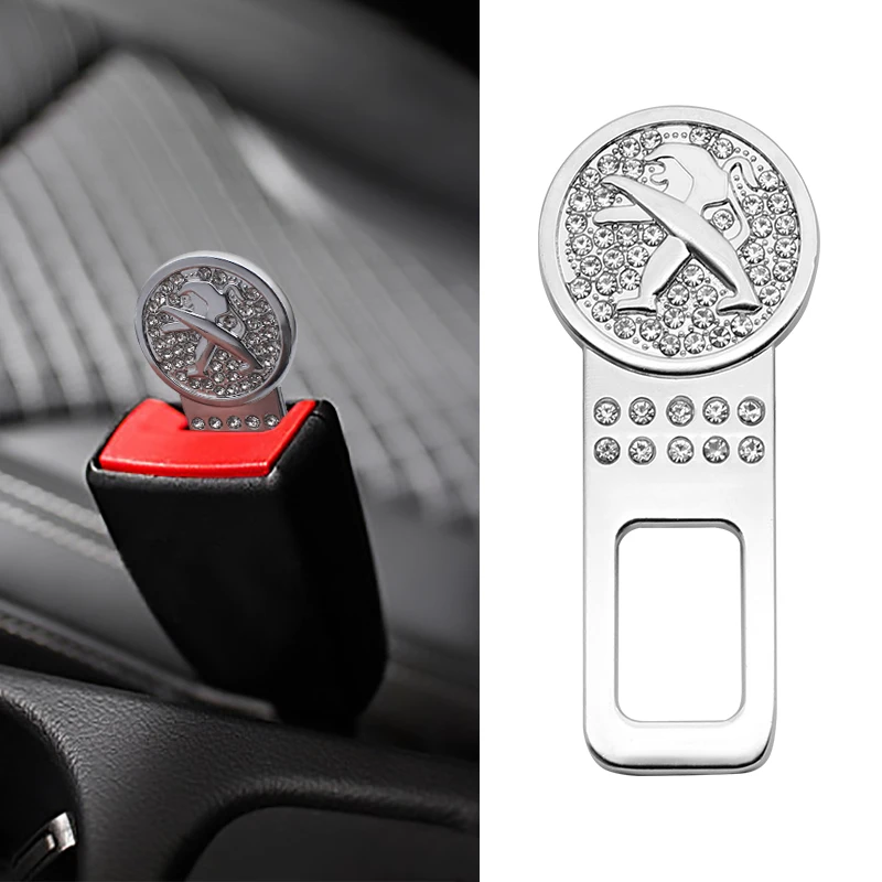 

1/2PCS Car Styling Seat Belt Buckle Extender Plug Metal Lock For Peugeot 206 307 308 3008 207 208 407 508 2008 5008 107 106