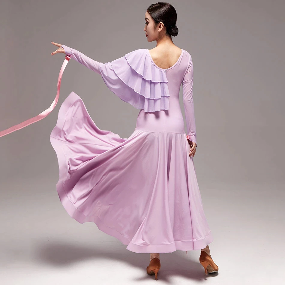 Женское платье для бальных танцев Lotus Design сценическое вальса и Танго одежда