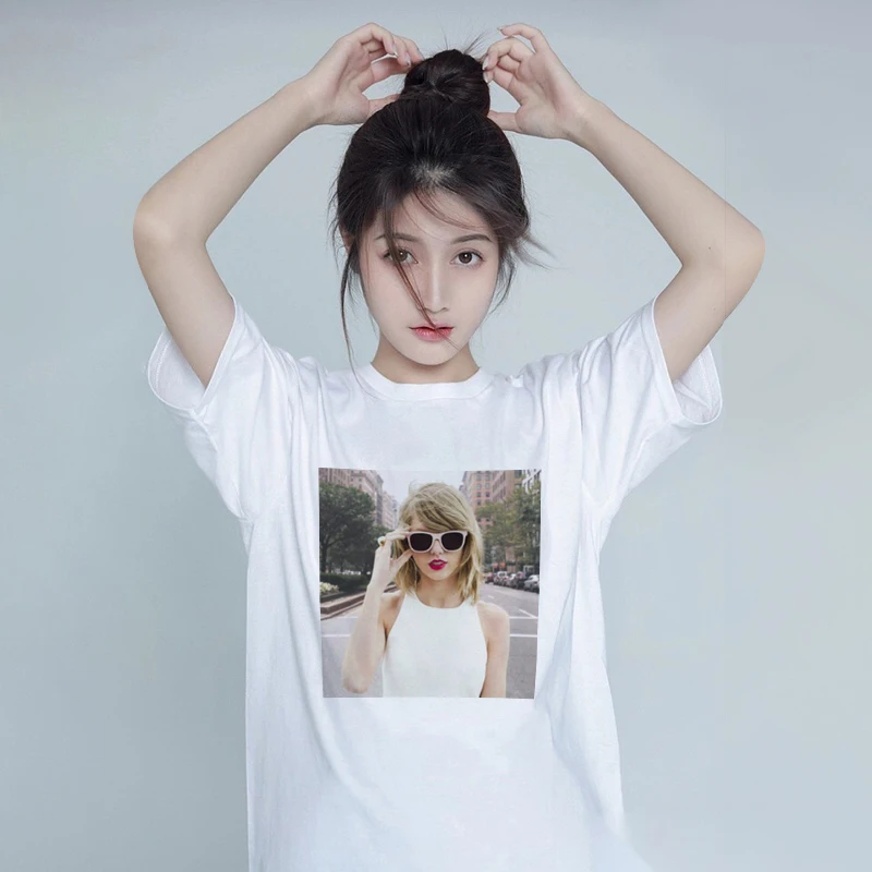 

1989 Fashion Ming Liu Mold Pattern Printed T-Shirt Top Male and Female Idol Trend Style Summer Casual Yzk Short-Sleeved Shirt