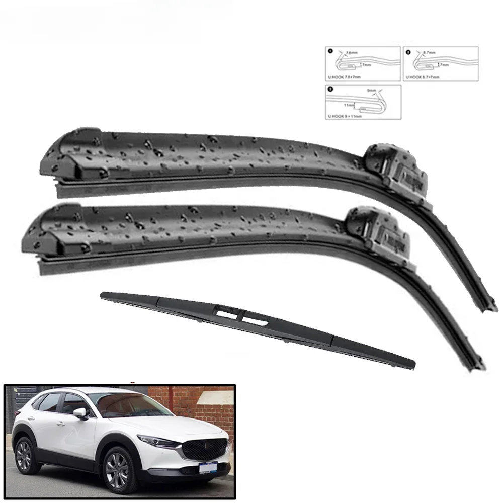 

Комплект щеток переднего и заднего стеклоочистителя автомобиля для Mazda CX-30 CX30 2019-2023 Щетки для лобового стекла 26 "16" 14"