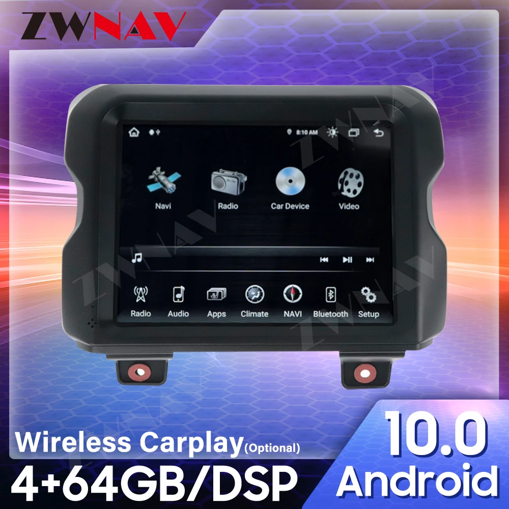 

Android 10.0 For Jeep Wrangler 2007+ Car Radio 4G+64GB DSP Carplay GPS Navigation Multimedia DVD Player Auto Stereo Head Unit