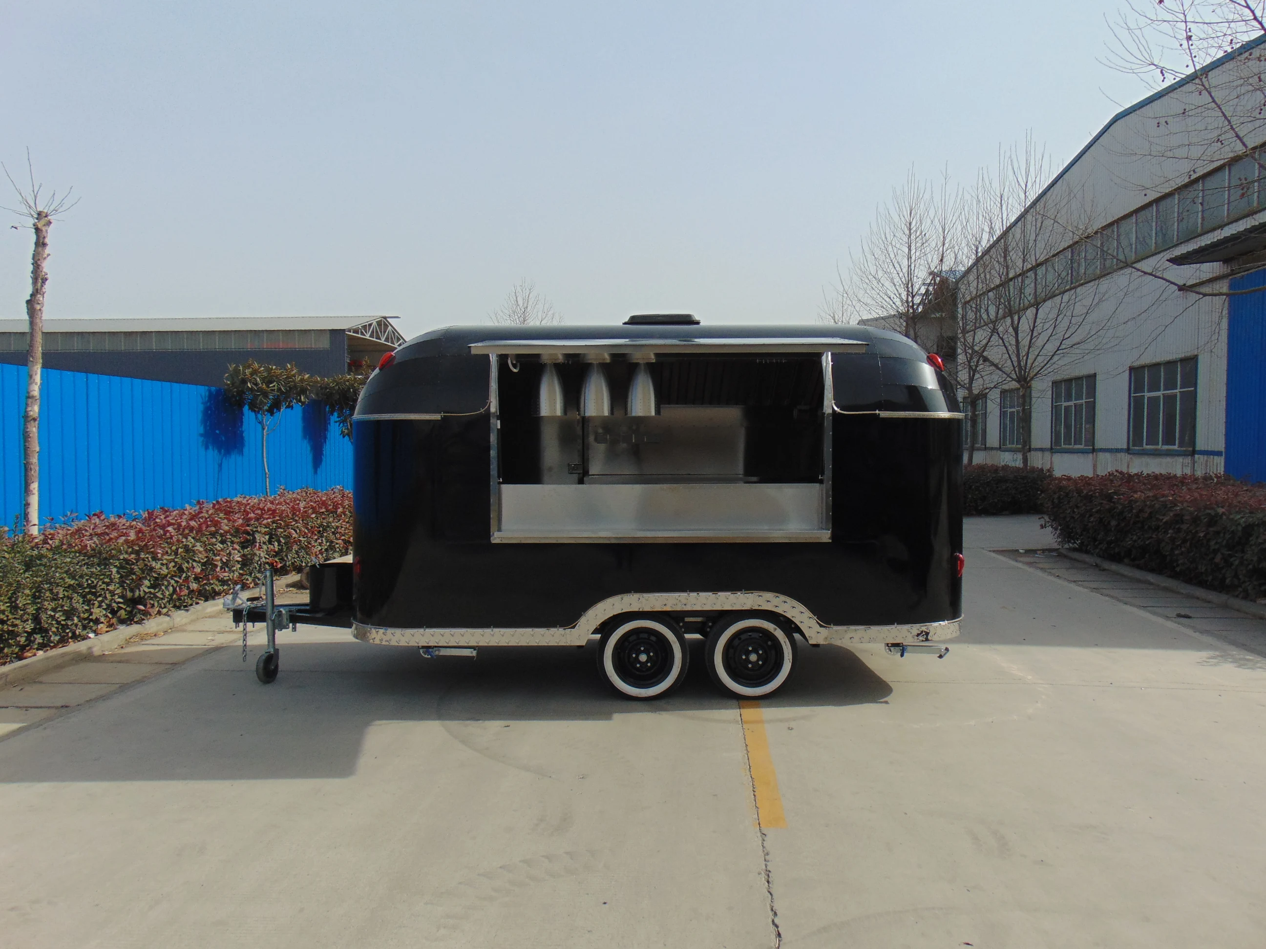 

Mobile Food Cart Stainless Steel Ice Cream Carts Concession Trailer Towable Food Truck for Sale