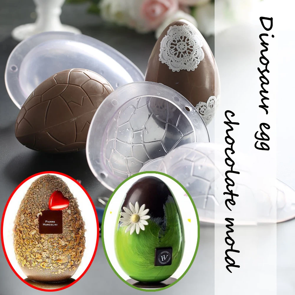 

Non-Stick Easter Egg 3D Mould Plastic Reusable Baking Craft Durable Fondant Cake Chocolate Mold Bakeware Tool