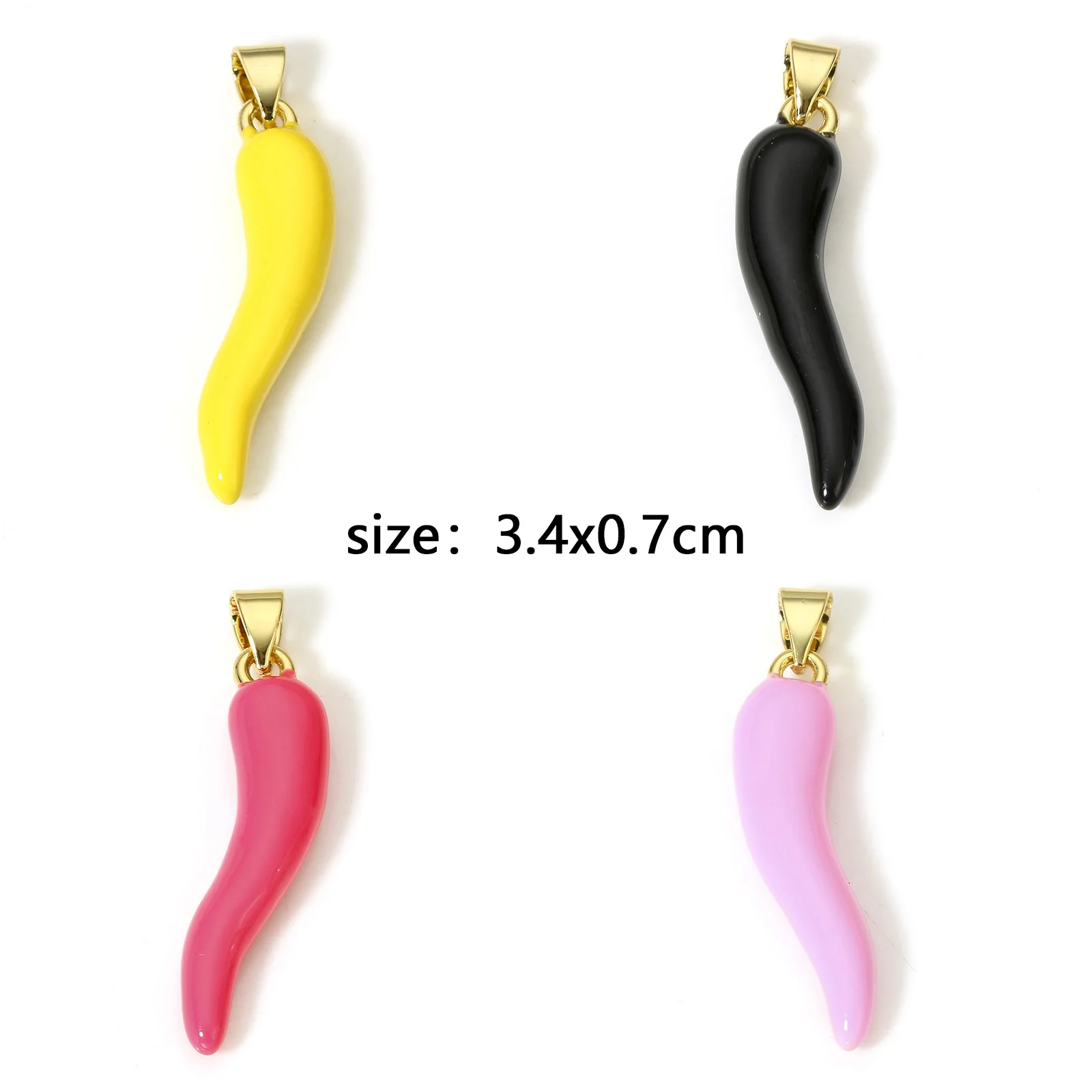 1 шт. латунные подвески разноцветные растения эмаль Чили 3D кулон золотой цвет DIY