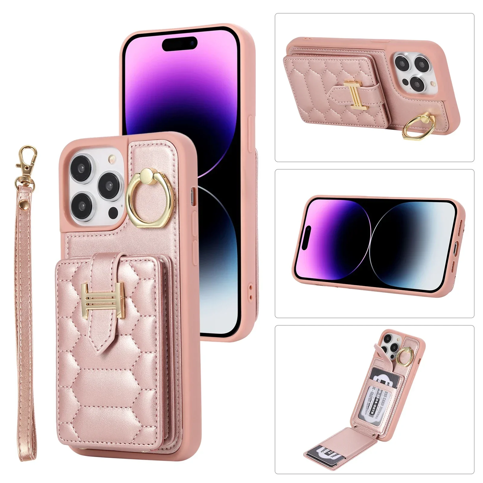 

Чехол-Кошелек на ремешке для IPhone15 14 Pro Max 13 12 11 XR XS