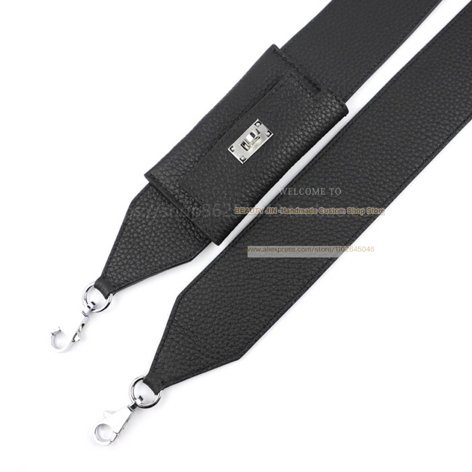 Width Kely Pocket  Togo Leather Wide Shoulder Strap