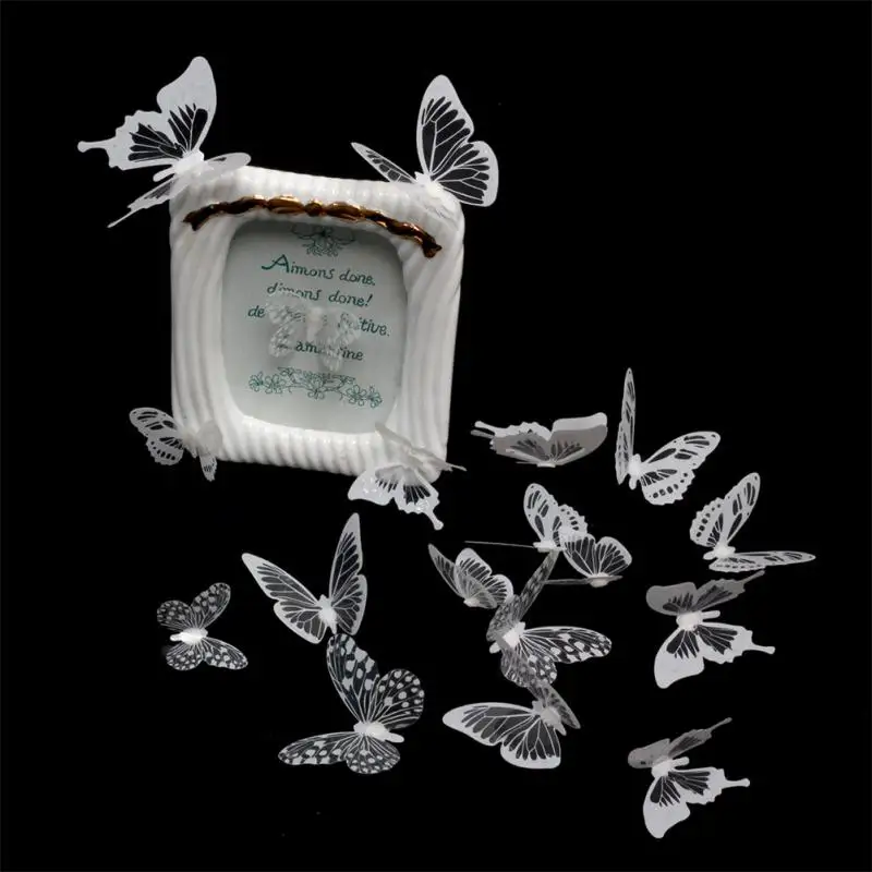 

Convenience Butterfly Wall Stickers 18pcs/set Diy Bright Flash Wedding Party Decoration Single-layer Pvc Wall Stickers Dustproof