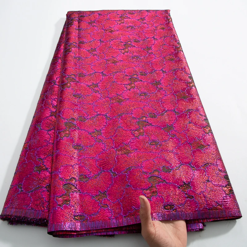 Золотая африканская кружевная ткань 2024 Высококачественная Дамасская