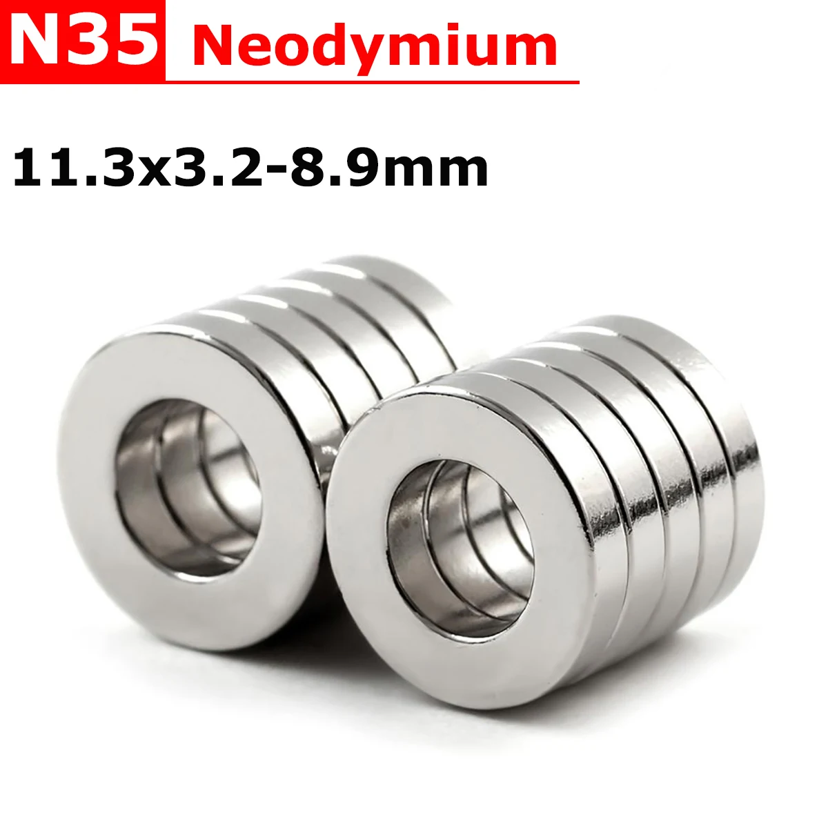 

11.3x3.2-8.9mm Neodymium Magnet 11.3mm x 3.2mm Hole 8.9mm N35 NdFeB Round Super Powerful Strong Permanent Magnetic imanes Disc