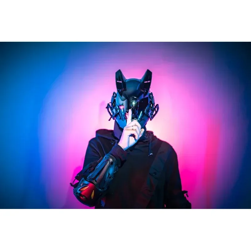 Z кибер панк косплей Хеллбой фиксатор маска Шиноби черные самурайские войны