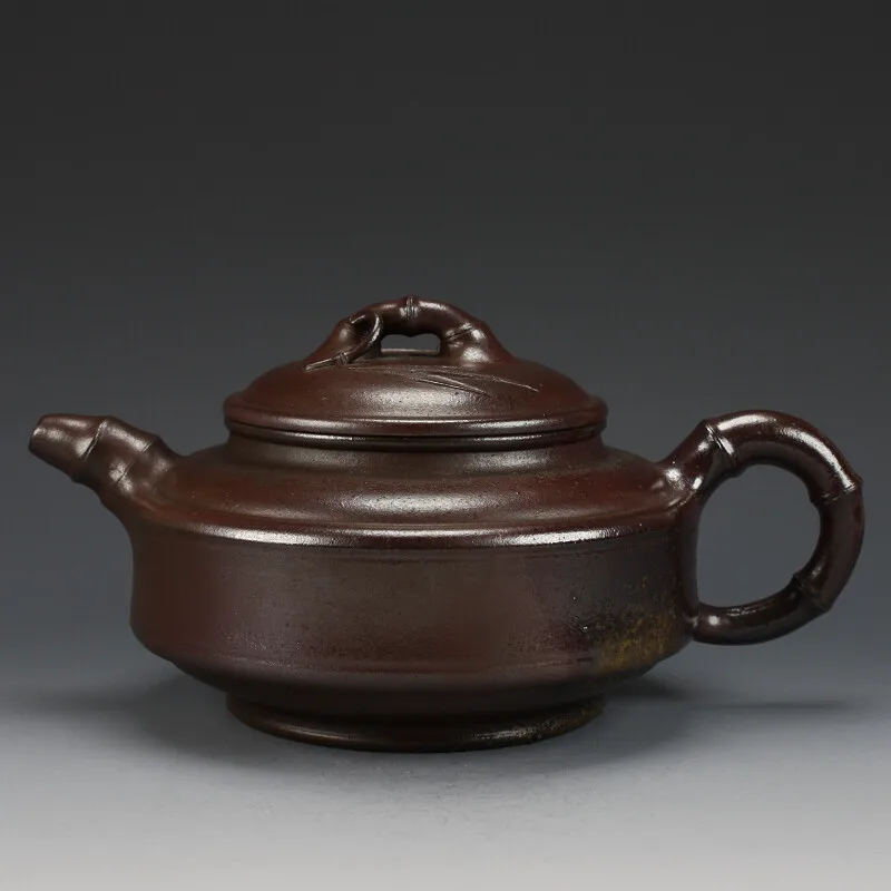

Yin Fragrant Tea Yixing Purple Clay Pot Featured Kiln Baked Pot High Temperature Fired Double Line Bamboo Drum Pot Collection 52