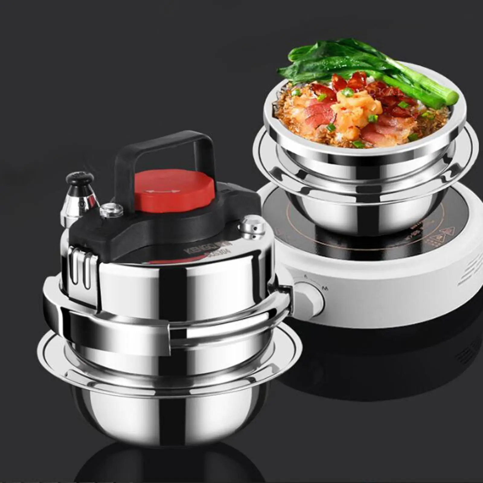 

Mini Pressure Cooker 304 Stainless Steel Pressure Cooking Pot for Soup