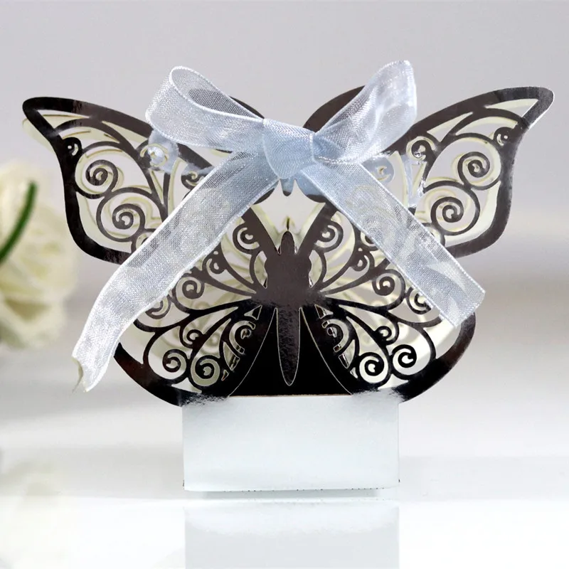 

100/50/10pcs Butterfly Gift Box Paper Cupcake Packaging Wedding Birthday Party Baby Shower Decoration DIY Dragee Wrapping Bag