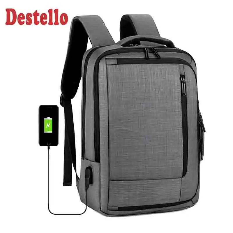 men's backpack business classic versatile large capacity loptop computer bag student school bag USB interface fashion waterproof