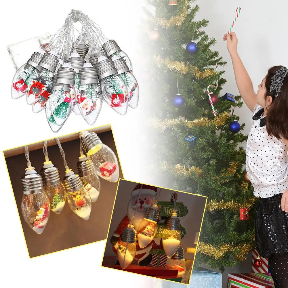 

New Christmas Light String Led Christmas Bulb Light String Red Fruit Christmas Needles Pine Tree Lights Room Wire N2G4