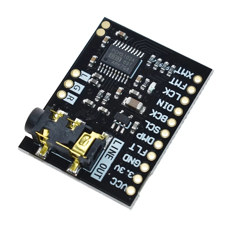 Звуковая карта для Raspberry Pi pHAT I2S интерфейс PCM5102 модуль DAC 24-разрядная аудиоплата с
