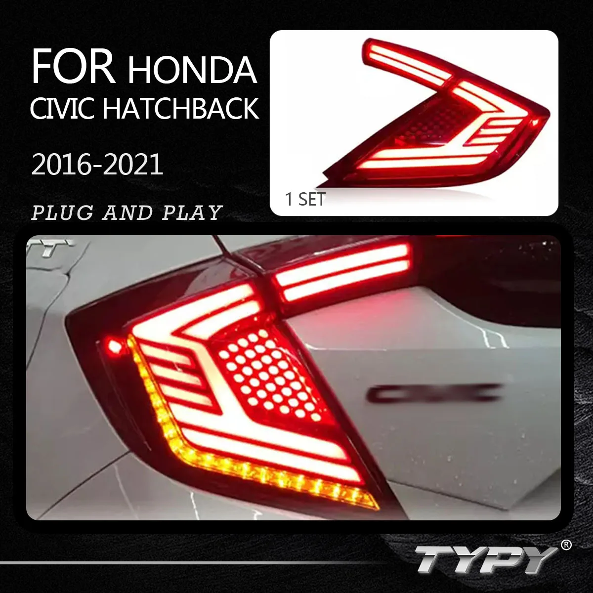 

Задние фонари для Honda Civic Hatchback 2016-2021