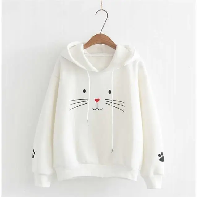 

New hooded sweater women loose autumn and winter girlfriends outfit Japanese thick all-match jacket GRAY22