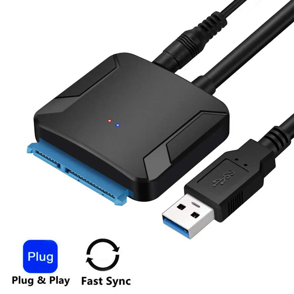 

Высококачественный кабель-преобразователь USB 3,0 в SATA, 5 Гбит/с для 2,5 3.5 Жесткий диск для ноутбука SATA HDD SDD DVD CD-ROM
