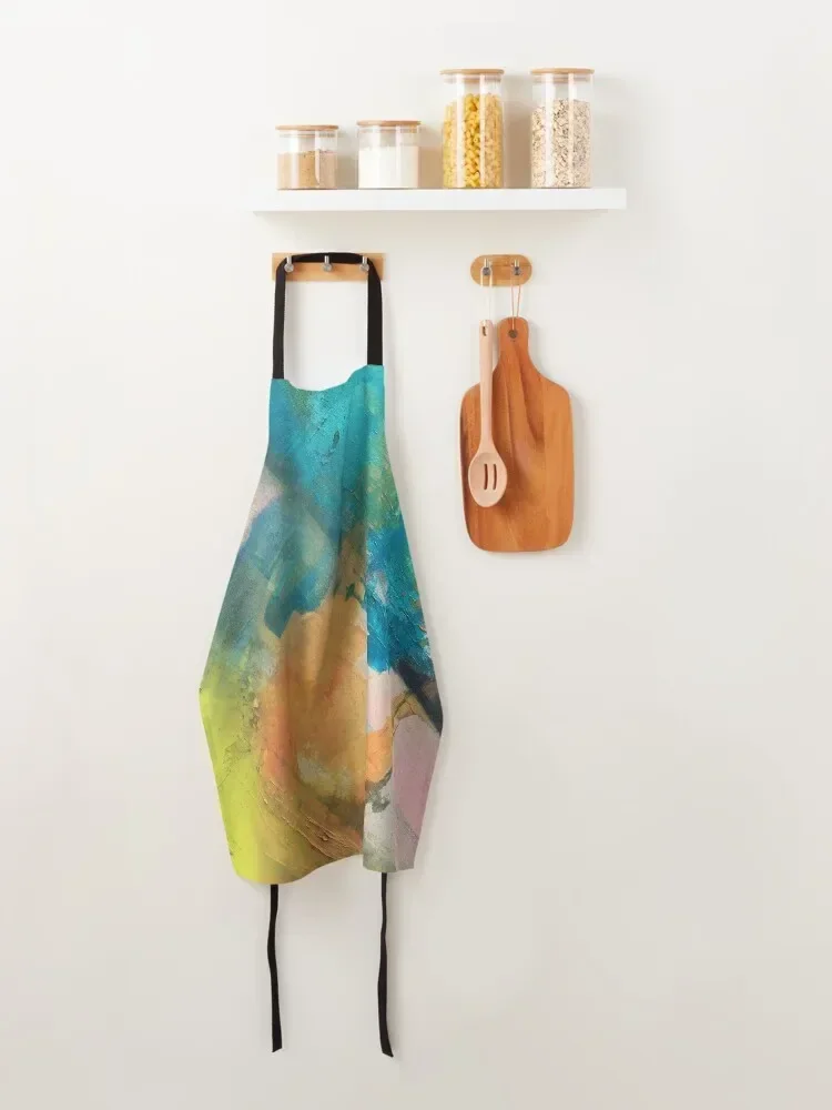 Фартук Ремикс22 с абстрактной цифровой живописью и рождественским фартуком