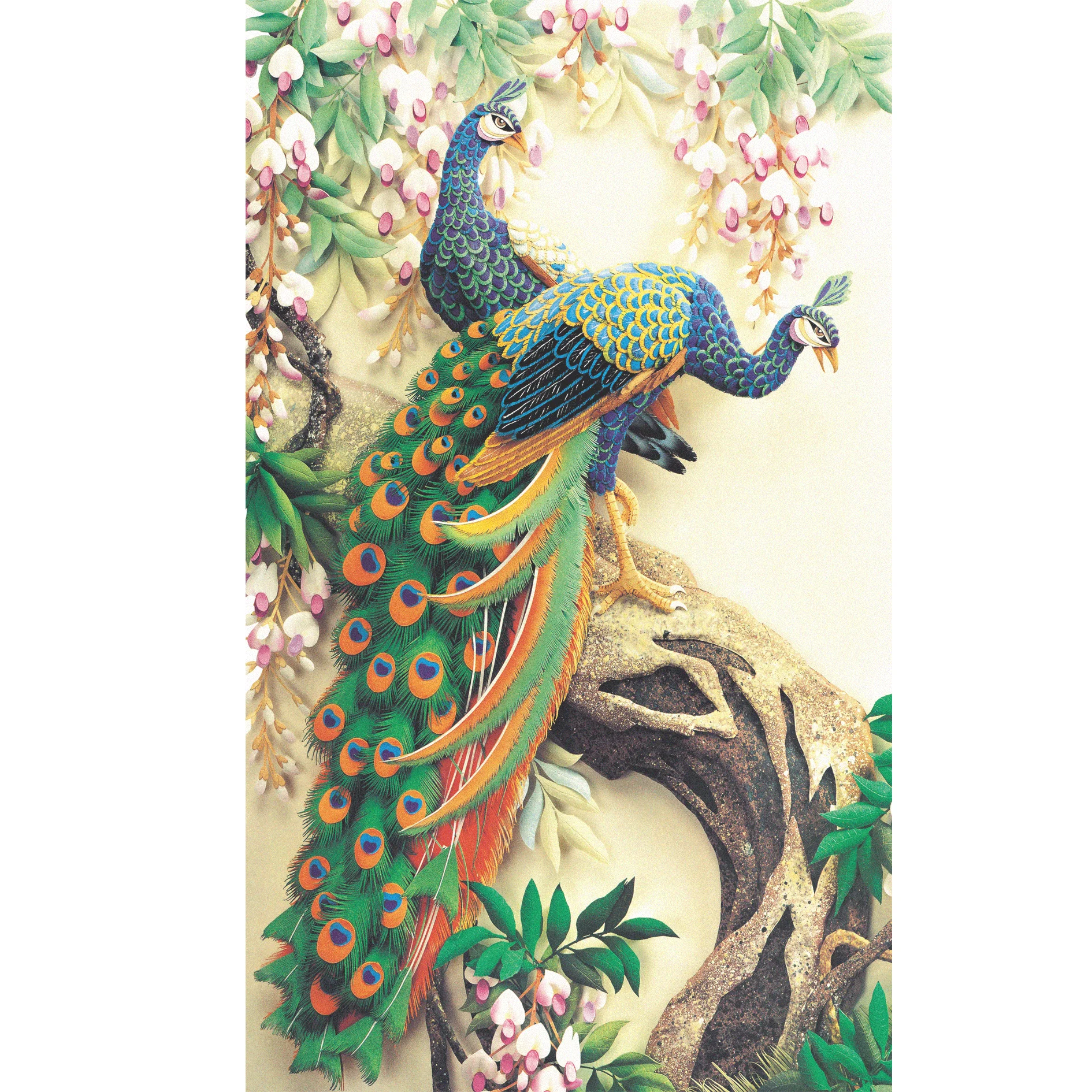 

Матовая витражная пленка для окон с узором павлина, Солнцезащитная антиуф-пленка для украшения стеклянных дверей без клея