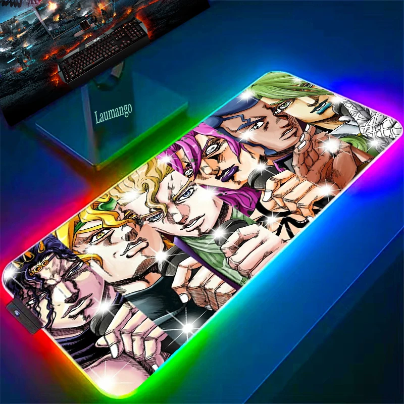 

Mouse Gaming Accessories Mausepad Gamer Rug Mousepad JOJO Anime Mat Computer Desk Diy Keyboard Pad Office Game Mat Carpet Pc Rgb