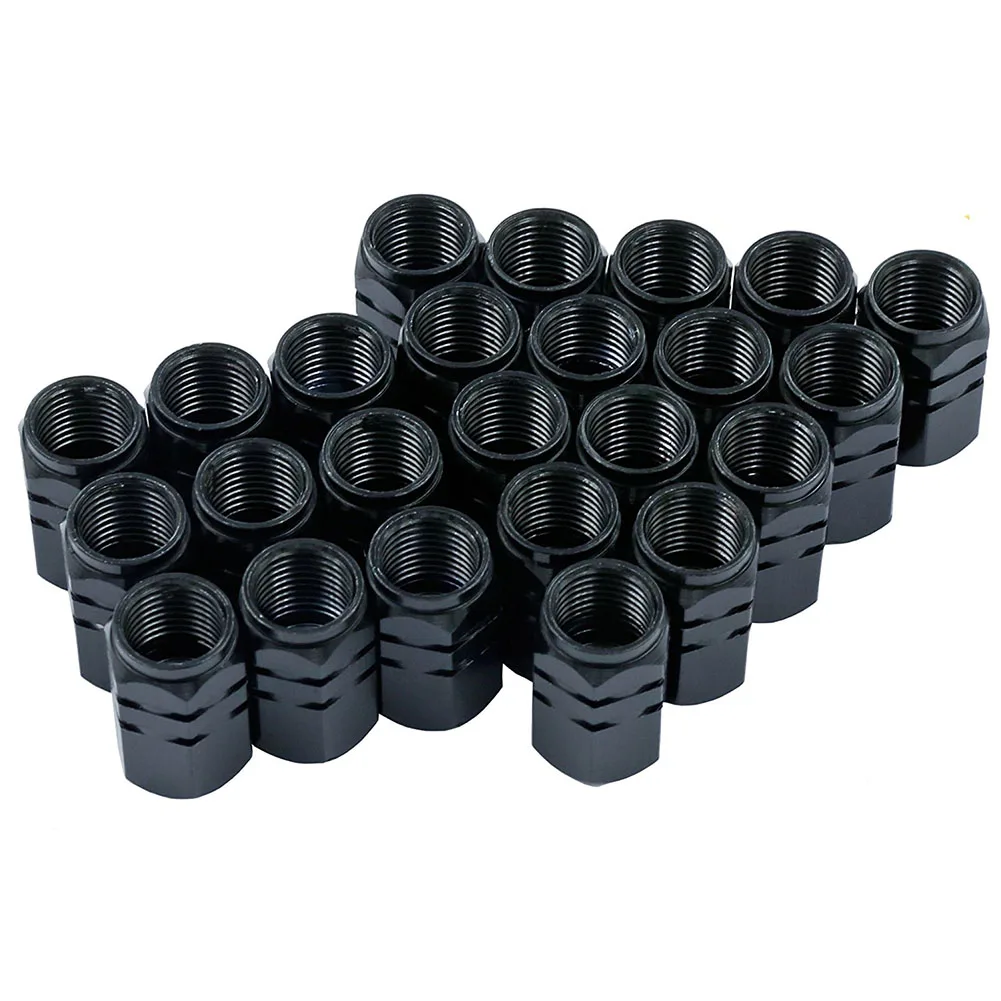 

24pcs Valve Stem Caps Car Tyre Valve Stem Covers Caps, black