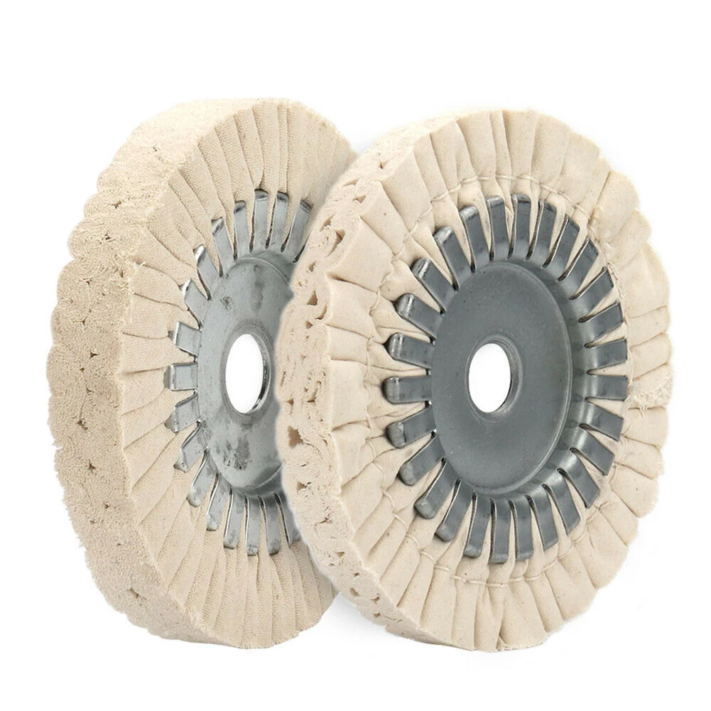 

100% Soft Cotton Buffing Wheel 6'' 22mm 14mm Bore Buffers Polishers Airway Buffing Wheels Polishing Pads