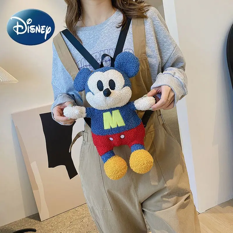 

Disney Backpack for Girl Kid Mickey Mouse Cute Cartoon Decorated Portable Carry-on Bag Casual Fashion Luxury Designer Bag