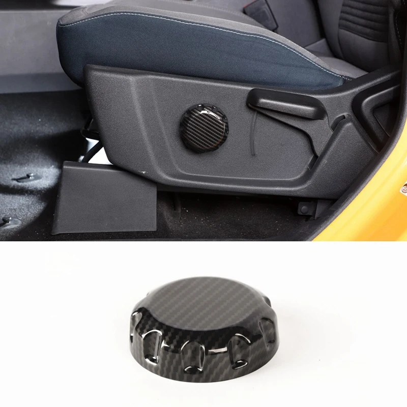 

Car Seat Manual Adjustment Decoration Cover Trim For Ford Bronco Sport 2021 2022 Maverick 2022, ABS Carbon Fiber