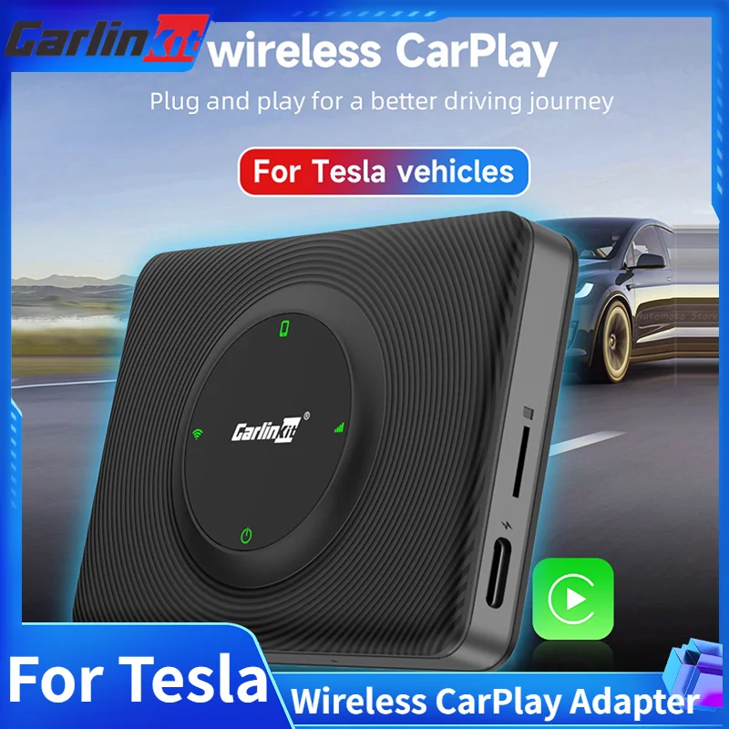 Адаптер CarlinKit Carplay T2C Wi-Fi Bluetooth совместимый с Tesla Model 3/X/Y/S онлайн-обновление - купить