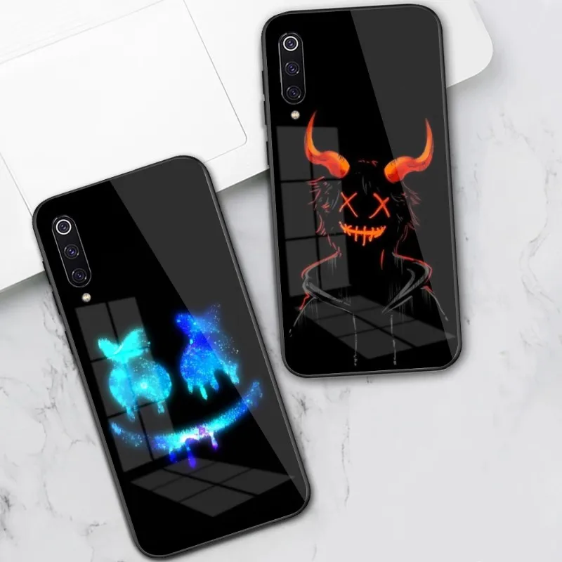 

Чехол для телефона X Demon Smile, стеклянный чехол для Xiaomi 12, 11T, 10, 9, Redmi Note 11, 10, 10S Pro, 9, 9A, 8