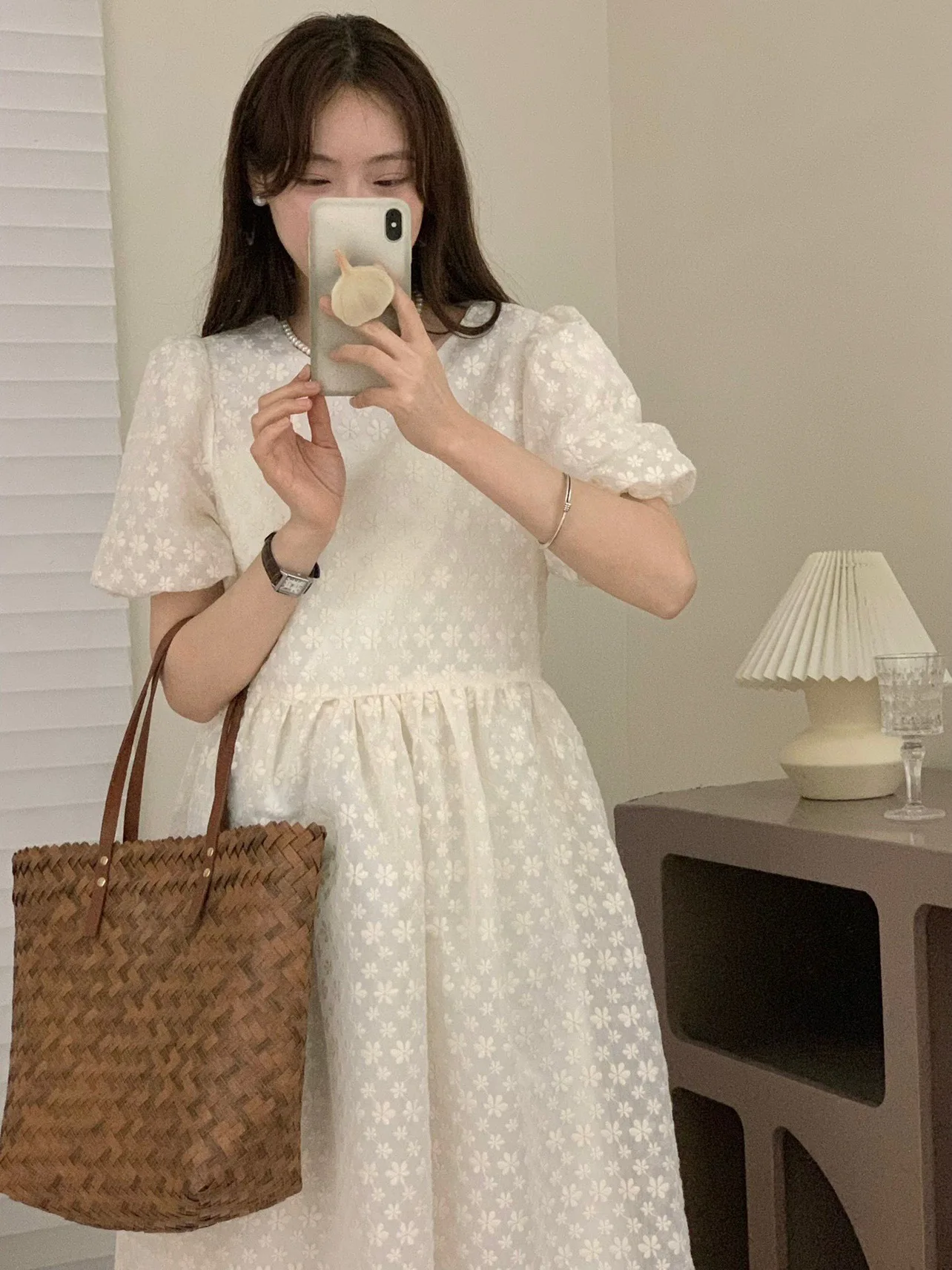 

Heavy embroidery lace dress hubble-bubble sleeve lovely female tenderness of the dress