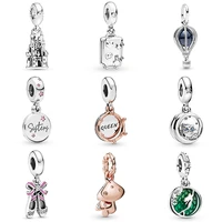 925 sterling silver pendant ballet shoes mushroom crystal for original pandora charms women bracelets bangles jewelry