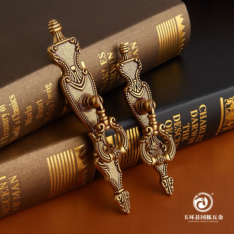 

Bronze Vintage Sculpture Furniture Handles Bedside Table Desk Drawer Pulls Cupboard Shoe Cabinet Wardrobe Zinc Alloy Door Knob