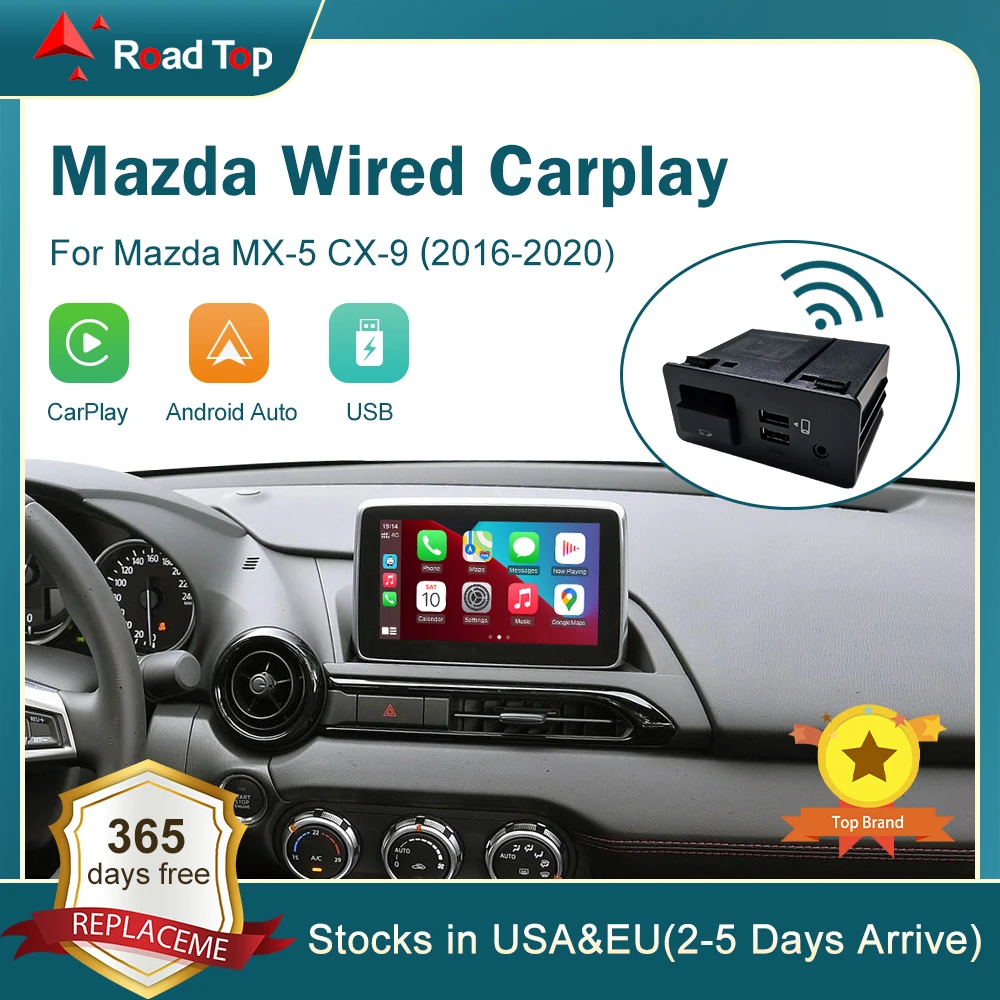 Проводной автоматический USB-адаптер Apple CarPlay Android для CX9 MX5 2016-202 2 3 6 CX3 CX4 CX5 CX8 с системой подключения Mazda