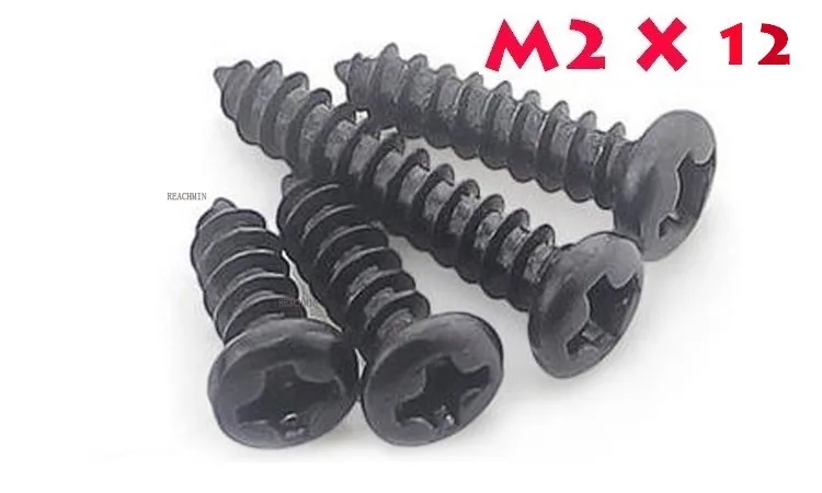 

2000 шт. M2 * 12 M2X12 BK винт из углеродистой стали Philips с крестовой головкой Самонарезающий винт с круглой головкой
