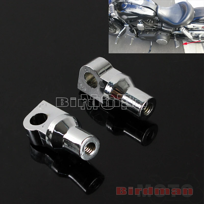

Мотоциклетные шоссе пассажирские подставки для ножек Штекерный адаптер хромированный универсальный для Harley Cafe Racer Bobber 1984-2016