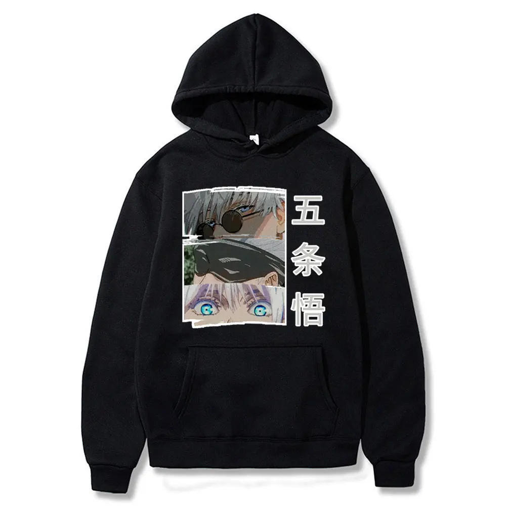 Jujutsu Kaisen Hoodies Anime Gojo Satoru Graphic Pullover Men's Women's Sweatshirts Fashion Unisex Harajuku Loose Tracksuit