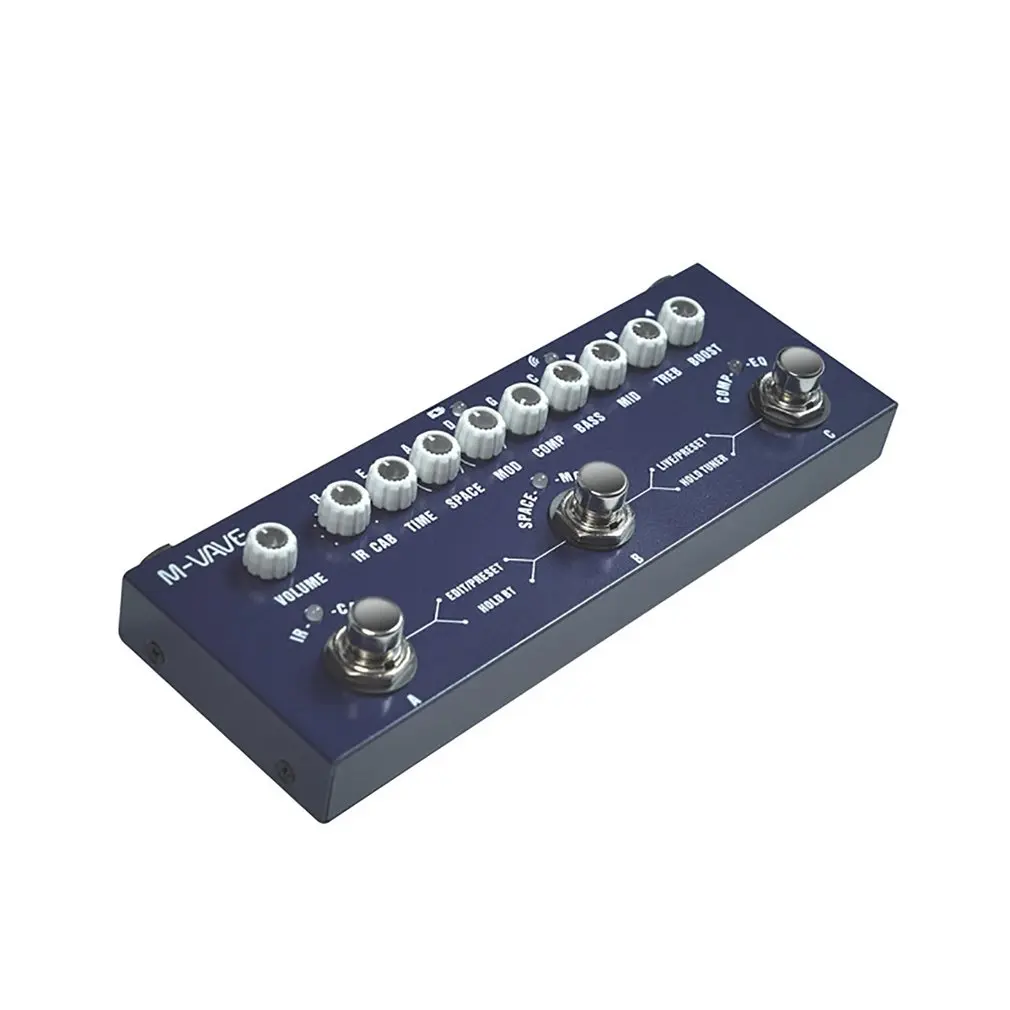 

M-VAVE Rechargeable Multi Effects Pedal for Electric Bass Guitar Recording Audio Interface Function Cuvave Pedal