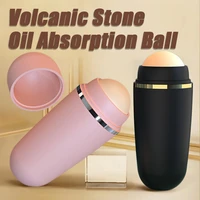 3colors face oil absorbing roller natural volcanic stone t zone oil removing rolling stick ball reusable facial roller face care